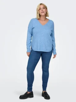 Only Carmakoma Farkut*farkut Carstorm HW Push Up Light medium blue denim
