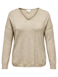 Only Carmakoma Neulepuserot*neule Carmargareta LS Beige Melange