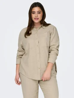 Only Carmakoma Puserot*paita Carcaro L/S Oxford tan
