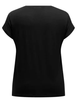 Only Carmakoma Puserot*pusero Carlouisa Capsleeve Black sleeve studs