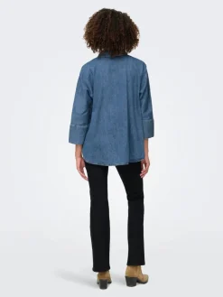 Only Puserot*farkkupusero Onlgrace-Elli 3/4 Medium blue denim