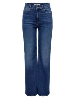 Only Farkut*farkut Onlluna HW Wide dark blue denim