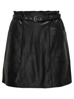 Only Hameet Ja Haalarit*hame Onlheidi Faux Leather Black