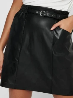 Only Hameet Ja Haalarit*hame Onlheidi Faux Leather Black