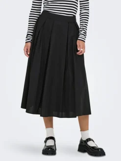 Only Hameet Ja Haalarit*hame Onlmaila Long Pleat Black