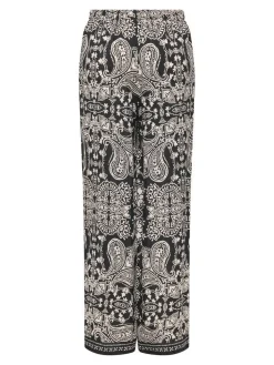 Only Housut*housut Onlemza Aja Black ethnic paisley