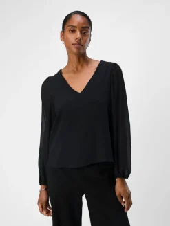 Only Puserot*kauluspaita Onlnova Life Vis L/S Maya Black