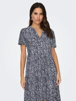 Only Vapaa-Ajan Mekot*mekko Onlzally Life S/S Thea Chinois green white leaf