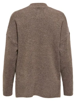 Only Neulepuserot*neule Onlhazel LS Highneck Brown lentil melange