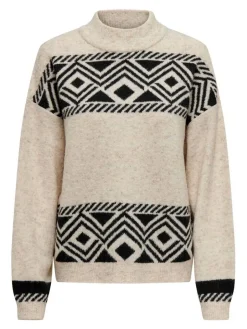 Only Neulepuserot*neule Onlvictoria L/S Highneck Pumice stone