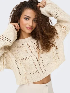 Only Neulepuserot*neule rsa Life LS Fringe Birch