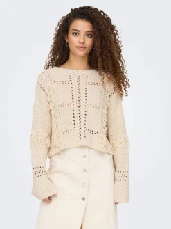 Only Neulepuserot*neule rsa Life LS Fringe Birch