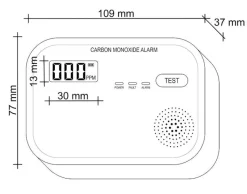 Opal Muut Sähkö- Ja Turvatuotteet*häkävaroitin 3X1,5V LCD-näyttö