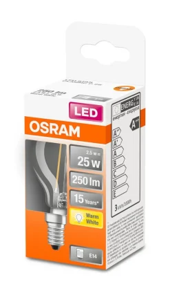 Osram Lamput Ja Valaisintarvikkeet*LED pienkupulamppu 250lm 2700K E14