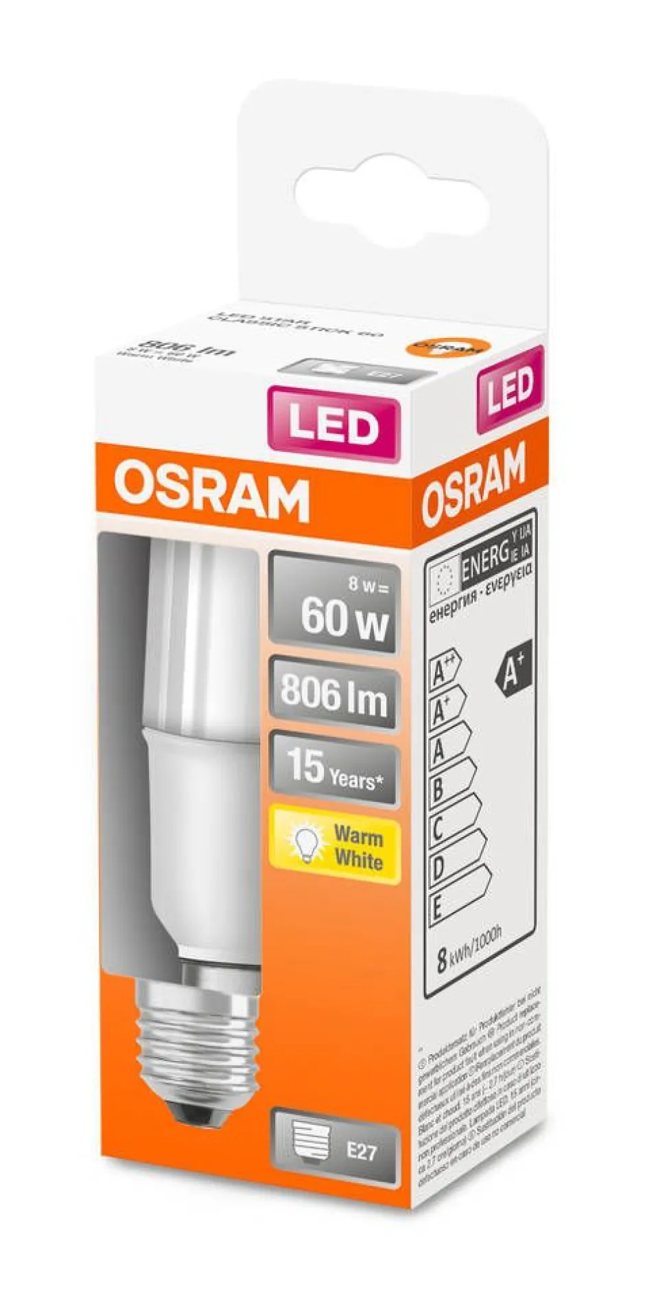 Osram Lamput Ja Valaisintarvikkeet*LED Stick 806lm 2700K E27