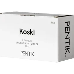 Pentik Astiat*juomalasi Koski 27 cl harmaa 2 kpl