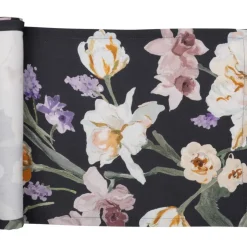 Pentik Keittiötekstiilit*kaitaliina Helmililja 43x160 cm t.harmaa