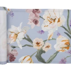 Pentik Keittiötekstiilit*kaitaliina Helmililja 43x160 cm v.sininen