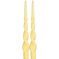 Pentik Kynttilät Ja Huonetuoksut*kruunukynttilä Kierre hile keltainen 28 cm 2 kpl
