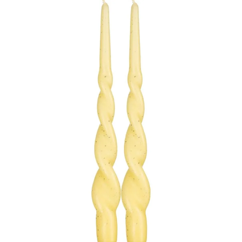 Pentik Kynttilät Ja Huonetuoksut*kruunukynttilä Kierre hile keltainen 28 cm 2 kpl