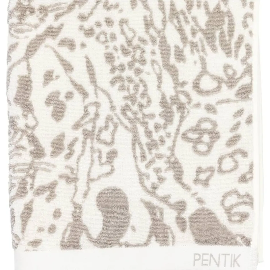 Pentik Kylpyhuone- Ja Saunatekstiilit|Kylpyhuone- Ja Saunatekstiilit*kylpypyyhe Villikissa 70x150 cm v.ruskea