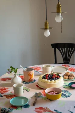 Pentik Keittiötekstiilit*pöytäliina Huvila 145x250 cm v.oranssi