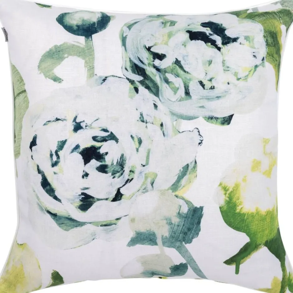 Pentik Sisustustekstiilit*tyynynpäällinen Freesia puuvilla-pellava 45x45 cm vih