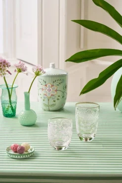 Pip Studio Astiat*juomalasi Flower White 280 ml 2 kpl