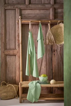 Pip Studio Keittiötekstiilit*keittiöpyyhe Stripes 65x65 cm 2 kpl Light Green