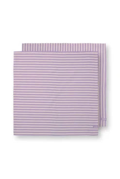 Pip Studio Keittiötekstiilit*keittiöpyyhe Stripes 65x65 cm Lilac 2 kpl