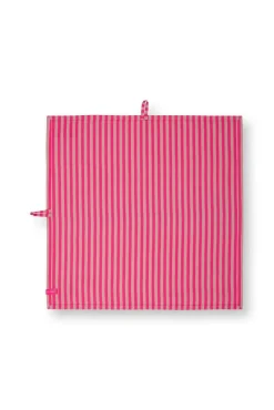 Pip Studio Keittiötekstiilit*keittiöpyyhe Stripes 65x65 cm 2 kpl Pink