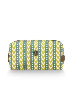 Pip Studio Kylpyhuonetarvikkeet|Meikkipussit Ja Toilettilaukut*kosmetiikkalaukku Coco Samba Stripe 21,5x10x10,5
