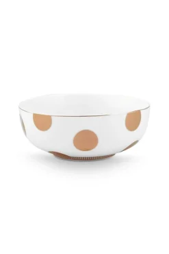 Pip Studio Astiat*kulho Dot Delight 2 kpl White-Gold 15cm