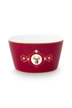 Pip Studio Astiat*kulho Love Birds Medallion Deer 15 cm Dark Red