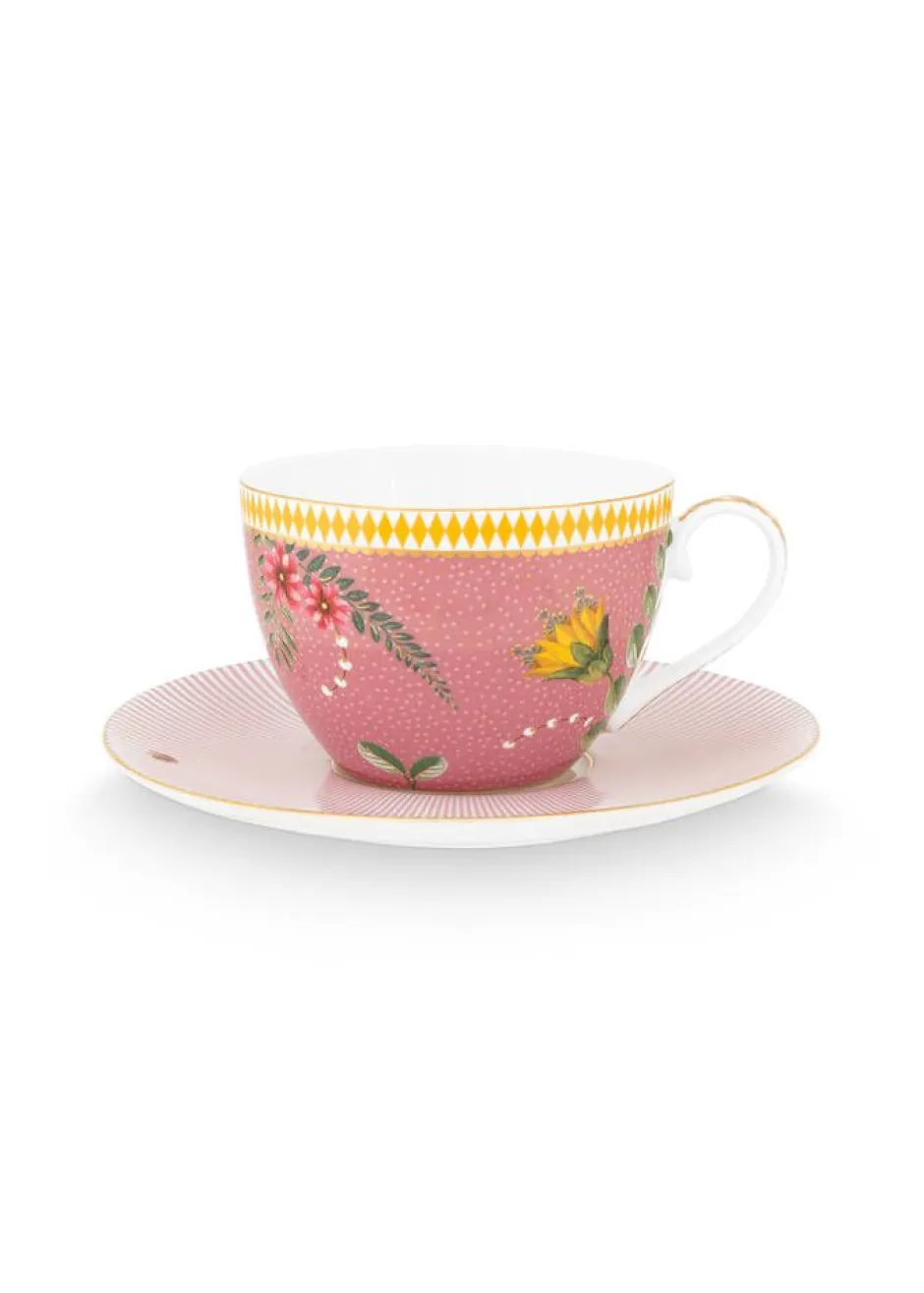 Pip Studio Astiat*kuppi & aluslautanen La Majorelle 280 ml Pink