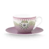 Pip Studio Astiat*kuppi ja alunen Lily&Lotus Tiles 280 ml Lilac
