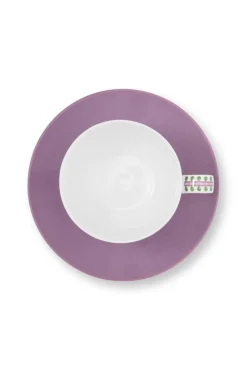 Pip Studio Astiat*kuppi ja alunen Lily&Lotus Tiles 280 ml Lilac