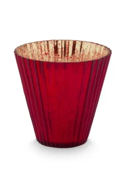 Pip Studio Lyhdyt Ja Kynttilänjalat*kynttilälyhty Glass 10x10,5 cm 3 kpl Red 3 kpl