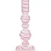Pip Studio Lyhdyt Ja Kynttilänjalat*kynttilänjalka lasia Swirl M 22 cm Pink