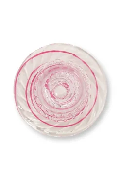 Pip Studio Lyhdyt Ja Kynttilänjalat*kynttilänjalka lasia Swirl M 22 cm Pink