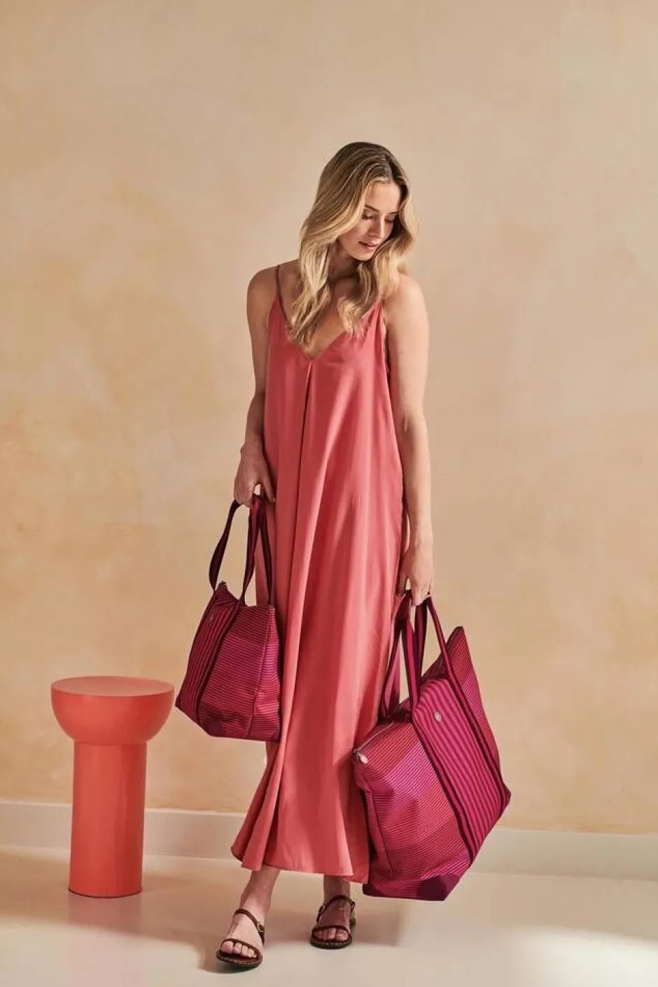 Pip Studio Laukut Ja Kassit*laukku Tilda Medium Stripe Pink 47x17x37 cm