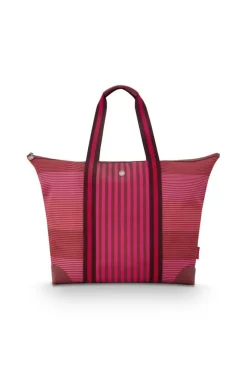 Pip Studio Laukut Ja Kassit*laukku Tilda Tote Bag Stripe 66x20x44 cm Pink