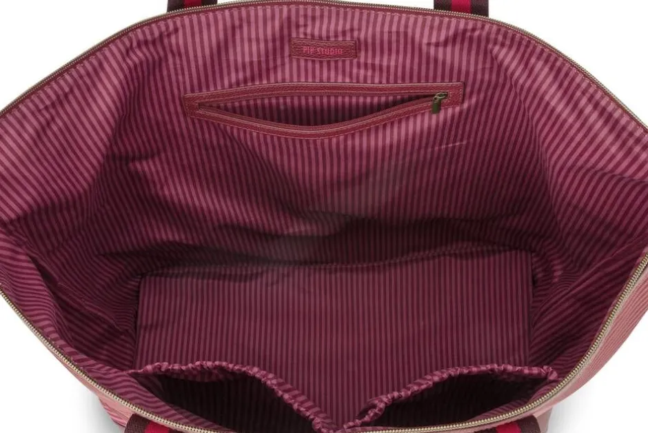Pip Studio Laukut Ja Kassit*laukku Tilda Tote Bag Stripe 66x20x44 cm Pink