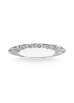 Pip Studio Astiat*lautanen Flower Festival Deco 21 cm Light Blue