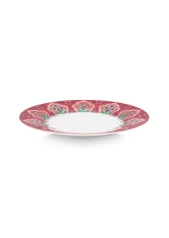 Pip Studio Astiat*lautanen Flower Festival Deco 21 cm Dark Pink