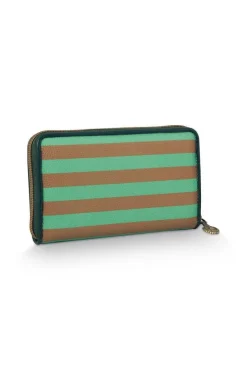 Pip Studio Lompakot*lompakko Willow Wallet Stripe 18x3x11 cm Green
