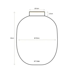 Pip Studio Maljakot Ja Ruukut*maljakko Metal Dots 32 cm White-Gold