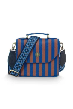 Pip Studio Laukut Ja Kassit*olkalaukku Frances Small Stripe Blue 19x7x17,5 cm