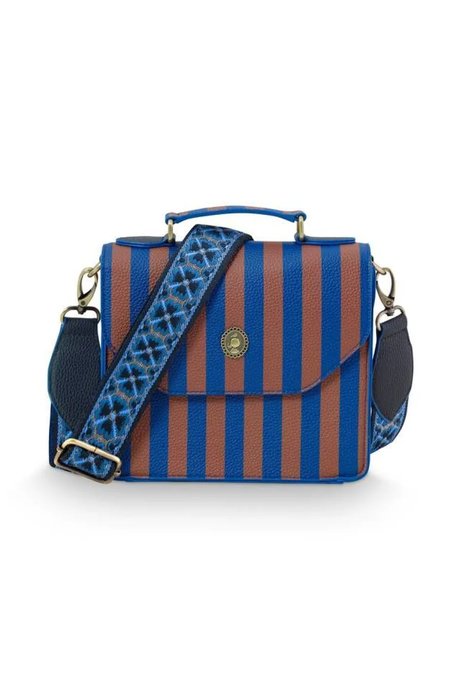 Pip Studio Laukut Ja Kassit*olkalaukku Frances Small Stripe Blue 19x7x17,5 cm