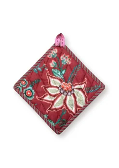 Pip Studio Keittiötekstiilit*patalappu Flower Festival 22x22 cm Dark Pink